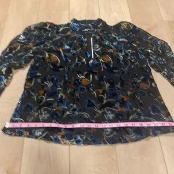 French Connection Avery Velvet Burnout Top, sz XS - Picture 4 of 4